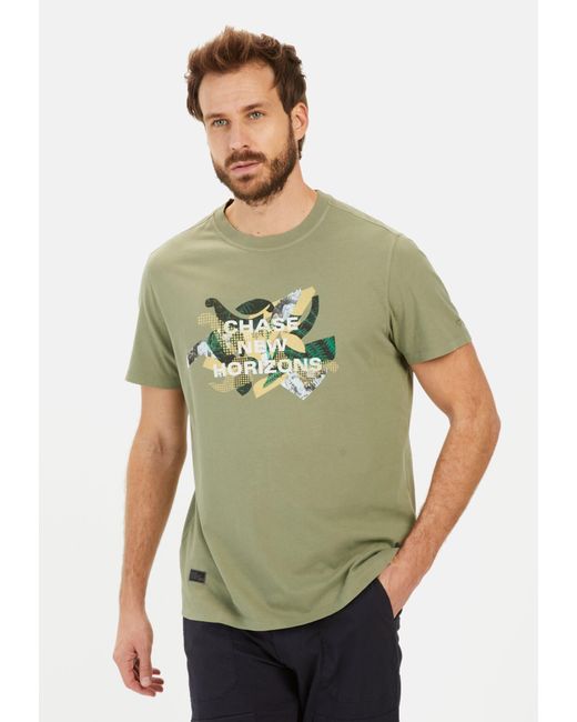 Camel Active Print-Shirt aus Organic Cotton in Green für Herren