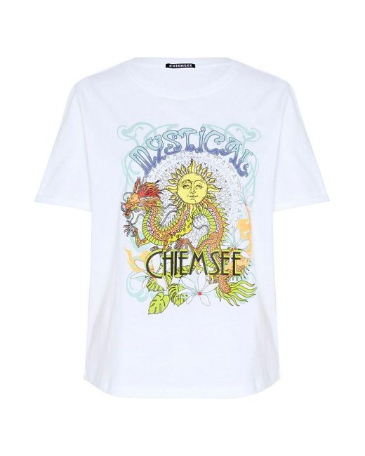 Chiemsee White Women T-Shirt, Comfort Fit (1-tlg)