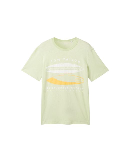 Tom Tailor T-Shirt Kurzarmshirt (1-tlg) in Yellow für Herren
