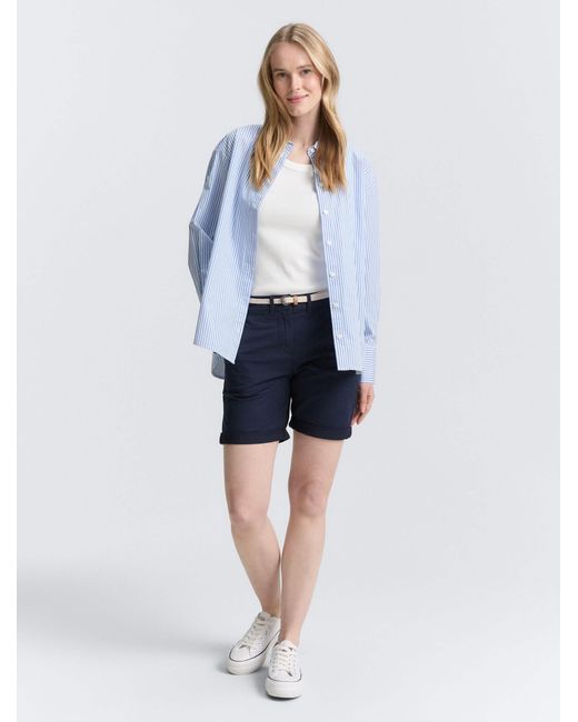 Tom Tailor Blue Bermudas Chino Bermuda Shorts mit Gürtel
