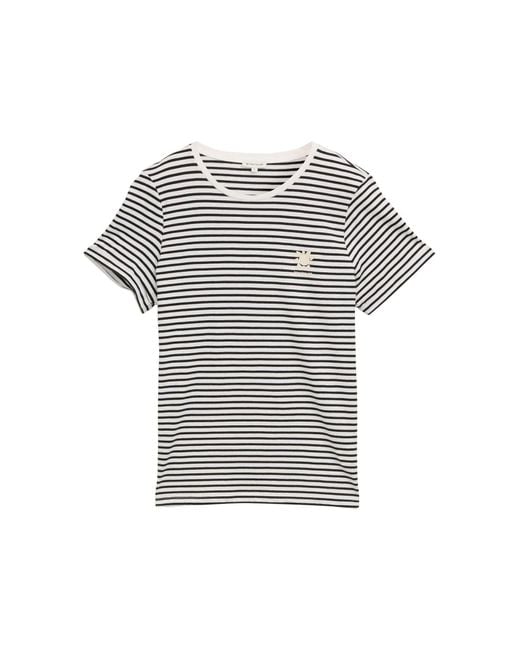 Tom Tailor White T-Shirt mit Streifenmuster