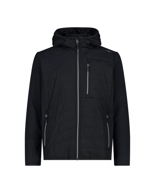 CMP Softshelljacke Jacke Man Hybrid Fix Hood Jacket 33H2047 in Black für Herren