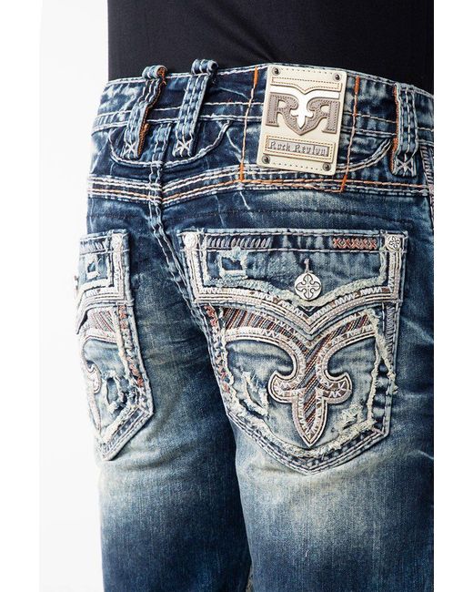 Rock Revival Straight-Jeans in Blue für Herren