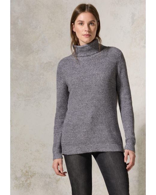Cecil Gray Rollkragenpullover im soften Baumwoll-Mix