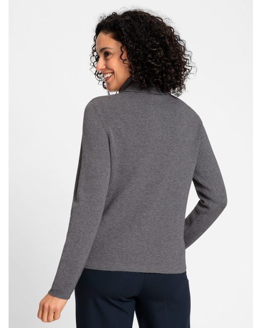 WITT Gray Strickjacke Langarm-Pullover