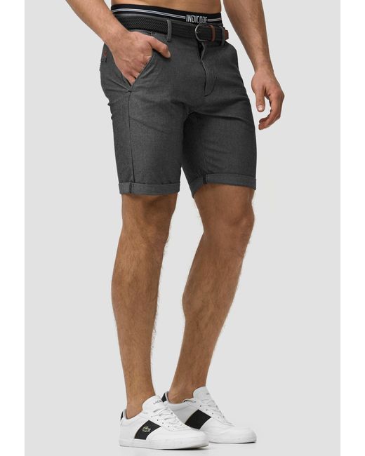 INDICODE Chinoshorts Bryant in Gray für Herren