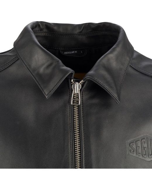 Segura Motorradjacke Bogart Motorrad Lederjacke protektoren in Gray für Herren