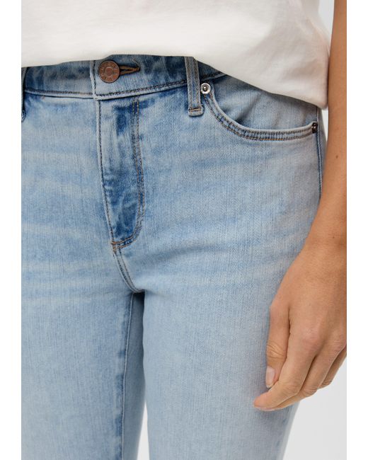 S.oliver Blue 5-Pocket- Jeans Izabell / Fit / Mid Rise / Skinny Leg Waschung
