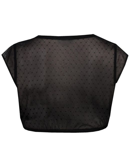 Marjo Black Dirndlbluse 'Halina-Dorina' Flügelarm Spitze 300100, Schwarz