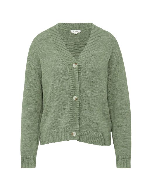 S.oliver Green Strickpullover Strickjacke
