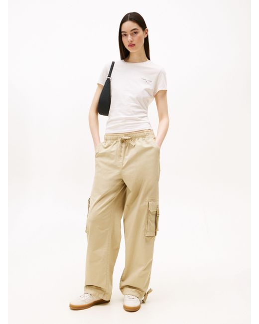 Tommy Hilfiger White Kurzarmshirt TJW SLIM LINEAR SS TEE EXT