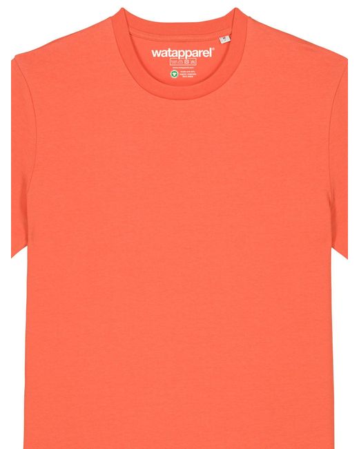 wat? Apparel Wat? Apparel - 2er Multipack Bio Basic T-Shirt Fiesta in Orange für Herren
