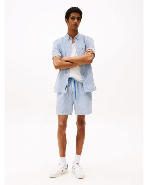 Tommy Hilfiger Shorts TJM SEERSUCKER STP BEACH SHORT fein gestreift in Blue für Herren