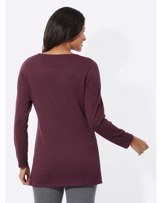 Sieh an! Purple Strickpullover Longpullover