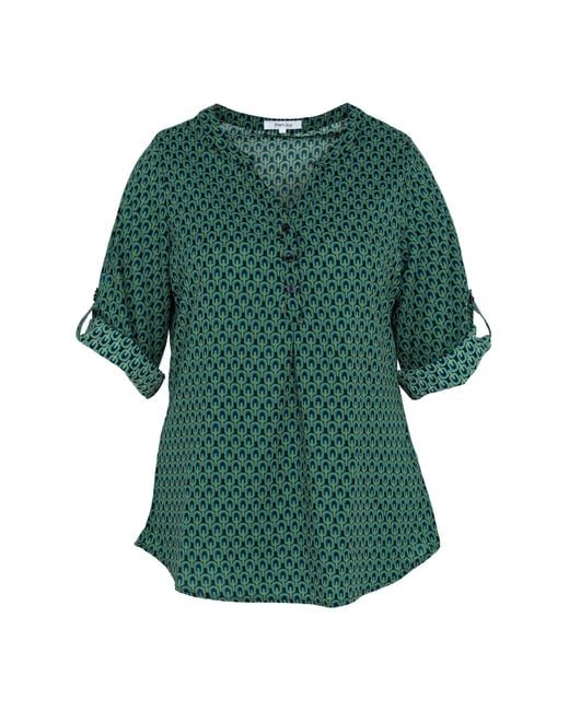 Paprika Green Blusentop Hemd Mit Aufdruck