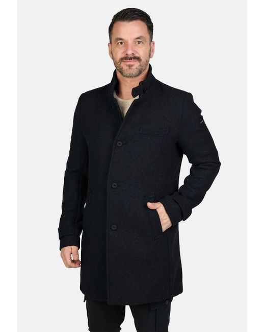 CALAMAR Wollmantel Classic in Blue für Herren