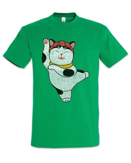 Urban Backwoods Print- Maneki Neko I T-Shirt Hellgrün Größe S in Green für Herren
