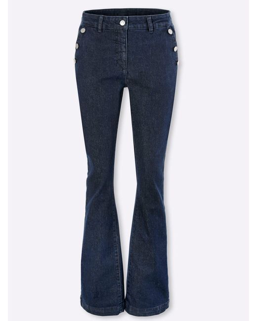 Sieh an! Blue Bequeme Bootcut-Jeans