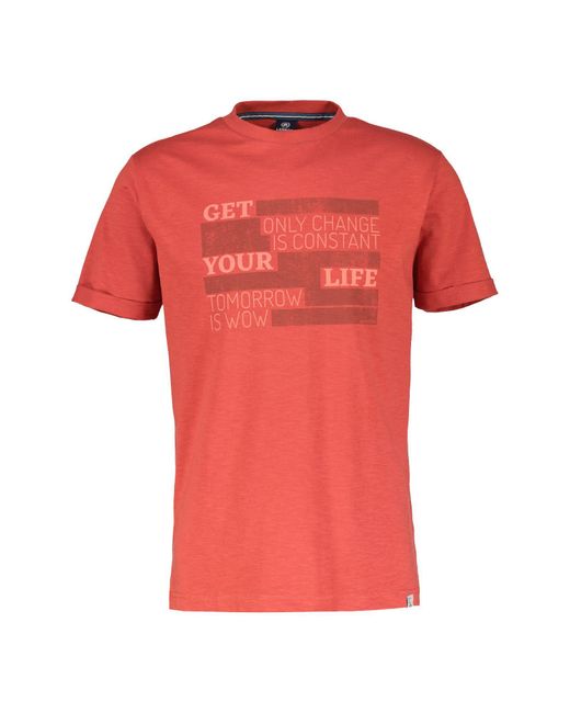 Lerros T-Shirt mit modischem Print in Red für Herren