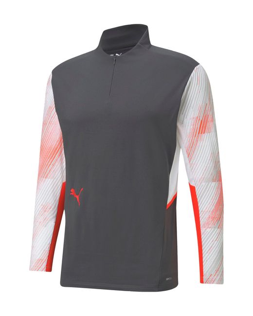 PUMA Sweater individualCUP HalfZip Sweatshirt in Gray für Herren