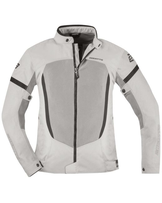 Bogotto Motorradjacke Alastor Air Mesh Motorrad Textiljacke Schulterprotektoren enthalten,Verbindungsreißverschluss in Gray für Herren