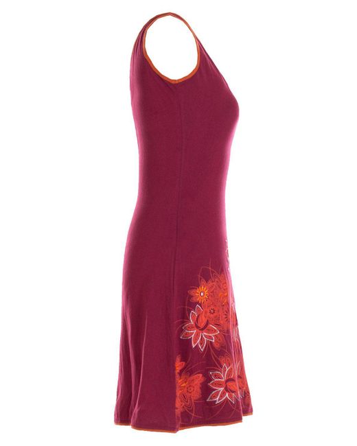 Vishes Red Tunikakleid Longshirt- Sommer Mini- Tunika-Kleid Shirtkleid Boho, Goa, Hippie Style