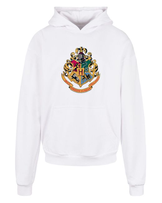 F4NT4STIC Kapuzenpullover Harry Potter Hogwarts Crest Gold Print in White für Herren