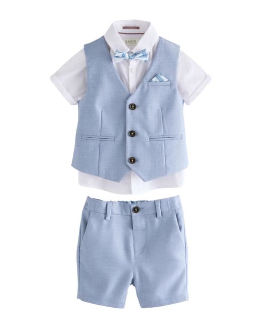 Baker by Ted Baker Kinderanzug by Ted Baker Hemd, Weste und Shorts im Set (4-tlg) in Blue für Herren