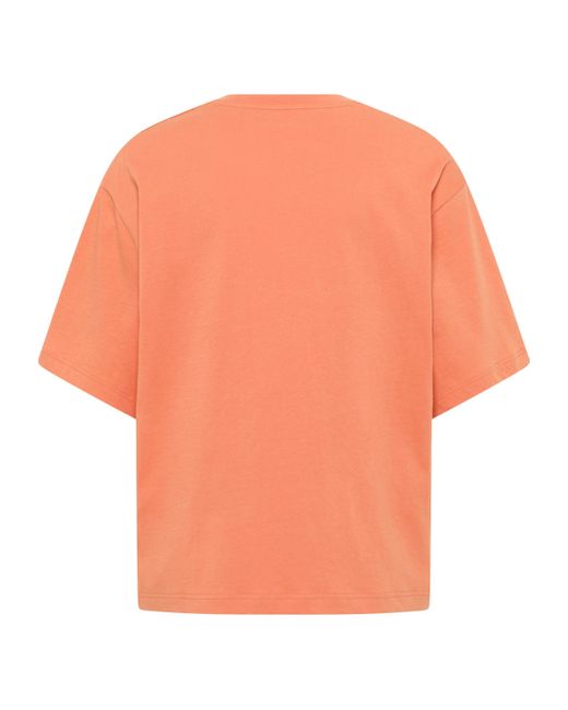 Mustang Orange Kurzarmshirt T-Shirt