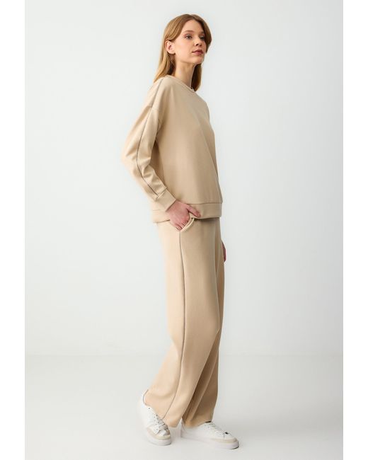 Jimmy Key Natural Strickhose Aus Modal Mit Weiter Taille Und Entspannter Passform İn Hoh