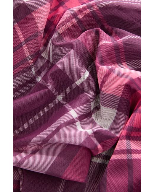 Next Purple Jerseykleid Kew Collection geblümtes Trägerkleid mit Mesh (1-tlg)