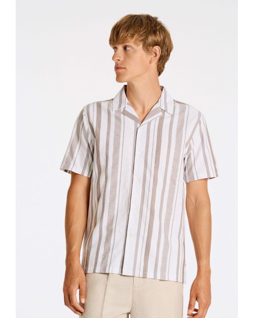 Lindbergh Flanellhemd Freizeithemd in White für Herren