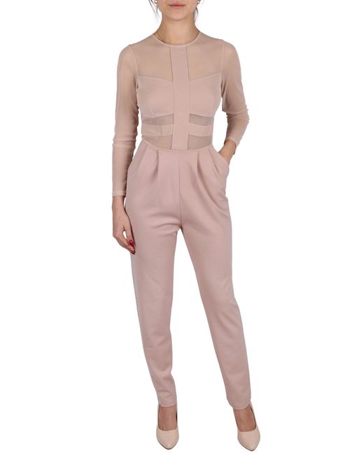Sarcia.eu Pink Culotte- John Zack Beigefarbener Overall mit Netzstoff XS