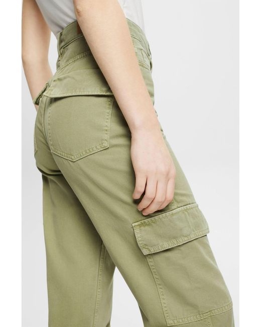 Edc By Esprit Cargohose Baumwoll-Cargo-Hose in Grün | Lyst DE