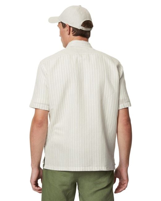 Marc O' Polo Kurzarmhemd aus Leinen und Bio-Baumwolle in White für Herren