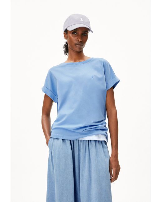 ARMEDANGELS Blue IDAARA - - (Loose Fit) T-Shirt aus Bio-Baumwolle