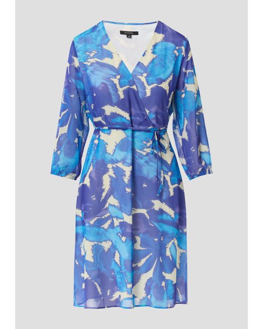 Comma, Blue Minikleid Kurzes Chiffon-Kleid