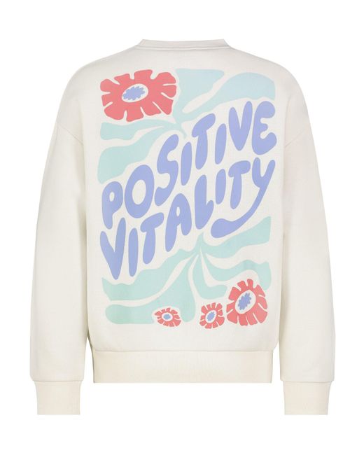Sublevel White Sweatshirt mit Backprint