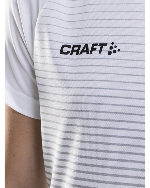 C.r.a.f.t White T-Shirt Pro Control Stripe Jersey