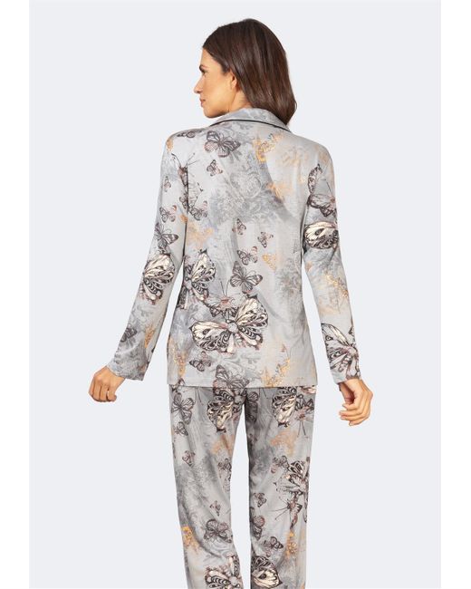 Hajo White 5-Pocket-Hose Pyjama, Viskose-Stretch