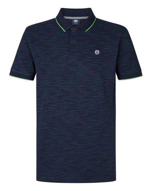 Petrol Industries Poloshirt – Kurzarmshirt mit Allover-Print in Blue für Herren