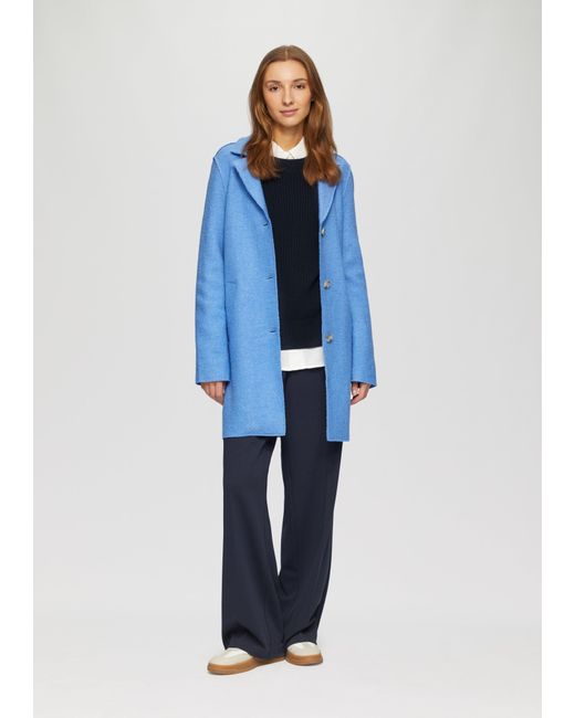 S.oliver Blue Strickpullover mit Raglan-Ärmeln und Rippbündchen