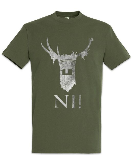 Urban Backwoods Print- Knights Of Ni T-Shirt Monty Fun Python Comedy ß in Green für Herren