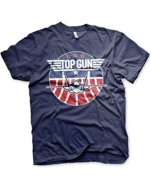 top gun T-Shirt in Blue für Herren