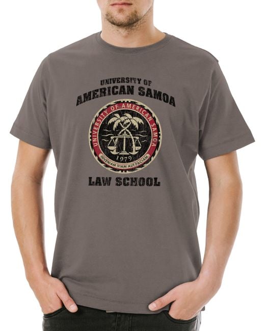 Urban Backwoods Print- University of American Samoa T-Shirt Better Call Law Saul in Gray für Herren