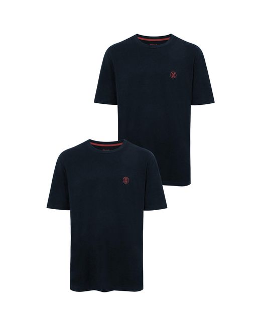 Mavi T-Shirt 2er-SET Mit Rundhalsausschnitt und Stickerei (2-tlg) LOGO EMBROIDERY TEE in Blue für Herren