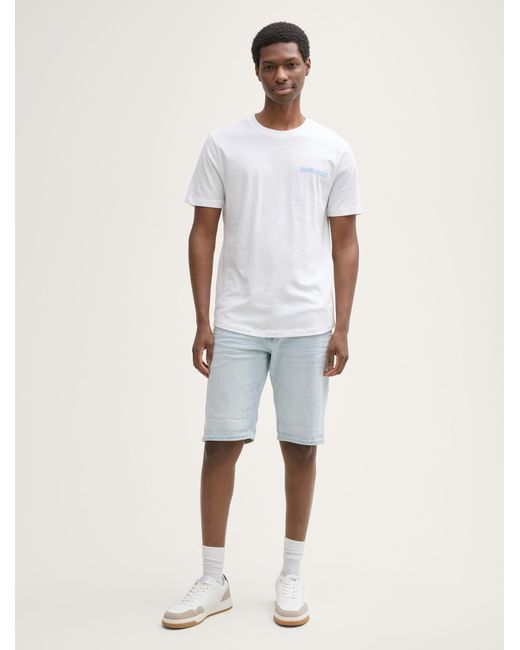 Tom Tailor TTPIERS Slim Jeans Shorts mit Stretch in Blue für Herren