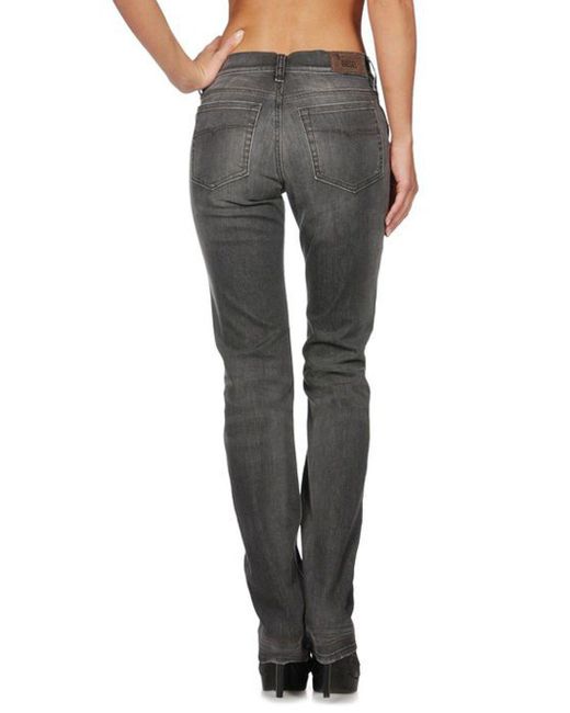 DIESEL Gray Straitzee 0815B Jeans Hose Regular Slim Straight