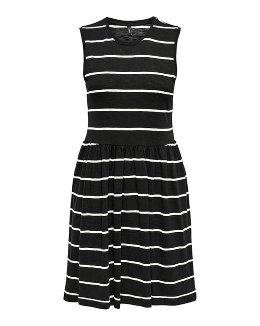 ONLY Black Minikleid ONLSUMMER S/L O-NECK DRESS JRS
