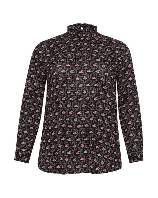 Kaffe Black Langarmbluse Langarm-Bluse KCami Große Größen